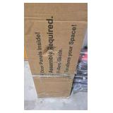 GOLDENPOLEY 36 in. x 96 in. Paneled H shape Mid-bar White Finished MDF Interior Sliding Barn Door with Hardware Kit