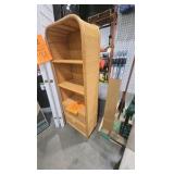 bali & pari Curacao 67.7 in. Tall Light Honey Rattan Wicker Bookcase