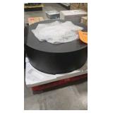 Real Flame Aegean 36 in. W X 15 in. H Round Powder Coated Steel Liquid Propane Fire Pit in Black with NG Conversion Kit