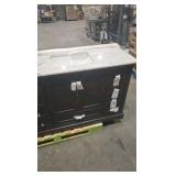 Lexora Dukes 84 in. W x 22 in. D Espresso Double Bath Vanity and Carrara Marble Top