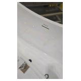 Vanity Art 71 in. Acrylic Flatbottom Freestanding Bathtub in White/Titanium Gold