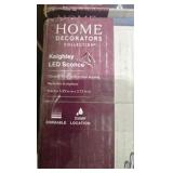 (2) Home Decorators Collection Keighley Integrated LED Chrome and Crystal Indoor Wall Sconce Light Fixture