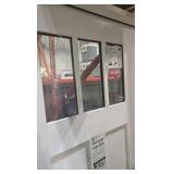 Steves & Sons 36 in. x 80 in. Legacy 3 Lite Toplite Clear Glass Right Hand Inswing White Primed Fiberglass Prehung Front Door