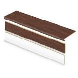 (8) Cap A Tread Brown Oak 47 in L x 12.15 in W x 42.92 mm T Vinyl Overlay Stair Tread and Reversible Riser Kit