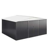 VIWAT 14 ft. W x 12 ft. D Metal Outdoor Storage Garden Tool Steel Shed with Lockable Doors and Vents (168 sq. ft.)