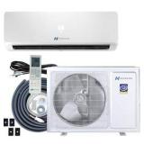 Hessaire DIY 21.7 SEER2 12,000 BTU Wi-Fi 1 Ton Ductless Mini Split Air Conditioner and Heat Pump Variable Speed Inverter-115-Volt