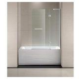 Bootz Industries Aloha 60 in. x 30 in. Alcove Soaking Bathtub with Right Drain in White With Door