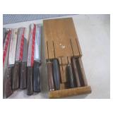 (EW5) Vintage Wood Flint Knife Hold...