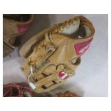 (EW4) 5 Assorted Baseball Gloves...