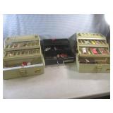 (EC1) 3 Fishing Tackle Boxes with C...