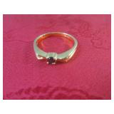 (CNTR) Avon 18K Gold Plated Ring wi...