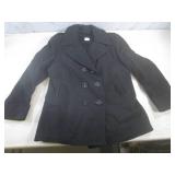 (BR1) US Navy Black Wool Pea Coat 1...