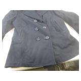 (BR1) US Navy Black Wool Pea Coat 1...