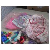 (EW4) Assorted Dolls, Accessories a...