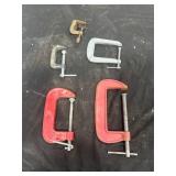 Assorted Metal C-Clamps Lot