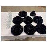 Black Octagonal Dinnerware & Tumblers