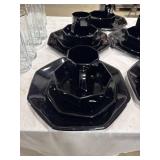 Black Octagonal Dinnerware & Tumblers