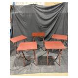 Set of 5 Wooden TV Trays