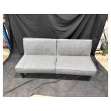 Grey Upholstered Convertible Futon