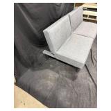 Grey Upholstered Convertible Futon