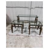 3-Piece Glass Top Table Set