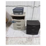 Plastic Drawer Storage Units Lot