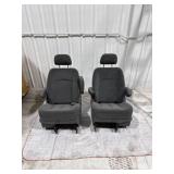 Pair Gray Automotive Seats