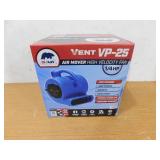 NEW - B-Air 1/4 HP Air Mover Blower Fan for Water Damage Restoration Carpet Dryer Floor Home and Plumbing Use in Blue