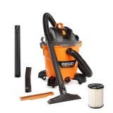 RIDGID 12 Gal. 5.0 Peak HP NXT Shop Vacuum Wet Dry Vac with General Debris Filter, Locking Hose and Attachments HD1200