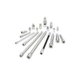 Husky 1/4 in., 3/8 in., 1/2 in. Drive Accessory Set (19-Piece)