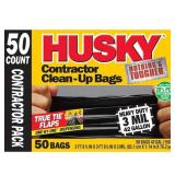 Husky 42 Gal. Heavy-Duty Contractor Clean-Up Bags with 20% PCR (50-Count)