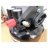 Husky 3 Gal. 120 PSI Portable Electric Oil-Free Light Duty Pancake Air Compressor with Fold Down Handle and 1-Quick Coupler