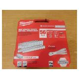 Milwaukee 3/8 in. Drive SAE/Metric Ratchet and Socket Mechanics Tool Set (56-Piece)