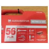 Milwaukee 3/8 in. Drive SAE/Metric Ratchet and Socket Mechanics Tool Set (56-Piece)