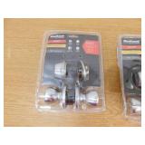 New - 2 Kwikset Tylo Satin Chrome Entry Door Knob and Single Cylinder Deadbolt Knob Combo Pack