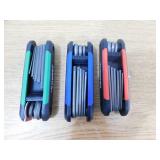 Husky Folding Hex Key Set (9-Piece SAE, 8-Piece MM, 8-Piece Torx)