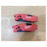 (2) Milwaukee FASTBACK 6-in-1 Folding Utility Knives with General Purpose Blade