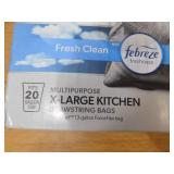 Glad 20 Gal. ForceFlex MaxStrength X-Large Kitchen Drawstring Fresh Clean Scent with Febreze Trash Bags (80-Count)