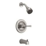 New - Delta Foundations Single-Handle 1-Spray Tub and Shower Faucet in Brushed Nickel (Valve Included)