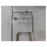 New Glacier Bay Rustproof 72 in. Adjustable Permanent Mount Curved Shower Rod in Brushed Nickel