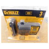 New DEWALT 20V MAX Lithium-Ion 3.0Ah Battery with 12V to 20V MAX Charger