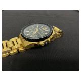 Michael Kors Oversized Brecken Gold-Tone Watch (USED, Needs Cleaning And Repairs. Missing A Knob. Maybe Needs Battery)