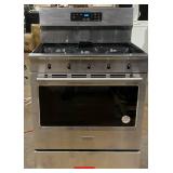 Maytag 30 in. 5-Burner Freestanding Gas Range in Stainless Steel with Power Burner Model # MFGS4030RS0 (Missing 5-Burners, Minor Transit Damage Please See Photos Of Back)