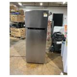 Vissani 7.2 cu. ft. Top Freezer Refrigerator in Fingerprint Resistant Stainless Steel Look Model # MDTF7SSES4 (Transit Damage, See Photos)
