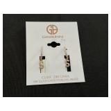 GIANI BERNINI Cubic Zirconia "S" Initial Dangle Hoop Earrings 18k Gold Over Sterling Sliver