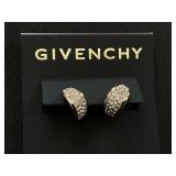 Givenchy Pave Huggie Drop Earrings Gold