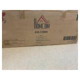 HOMCOM 2-Tier Side Table with Drawer Shelf, End Table for Living Room Hallway, Black