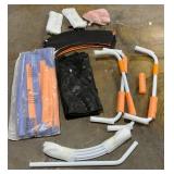 Costway 48" Mini Trampoline with Enclosure Heavy-Duty Metal Frame U-shaped Legs Orange