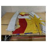 Costway 6 Feet Lighted Nativity Scene Yard Decoratio with 240 Warm White LED Lights