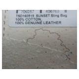 Sunset Sling Bag Leather and Canvas...